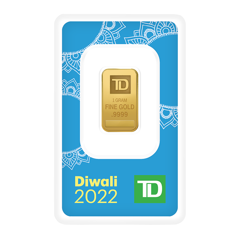 1 gram TD Diwali Gold Bar (2022) 4