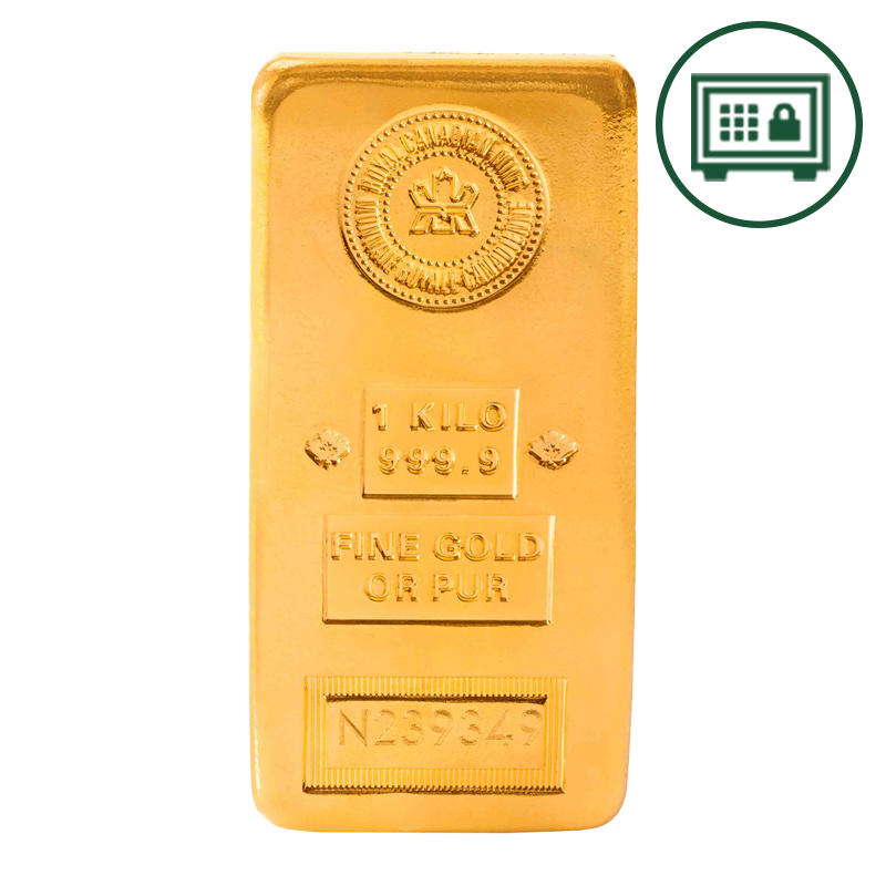 1 kg Royal Canadian Mint Gold Bar - Secure Storage 1