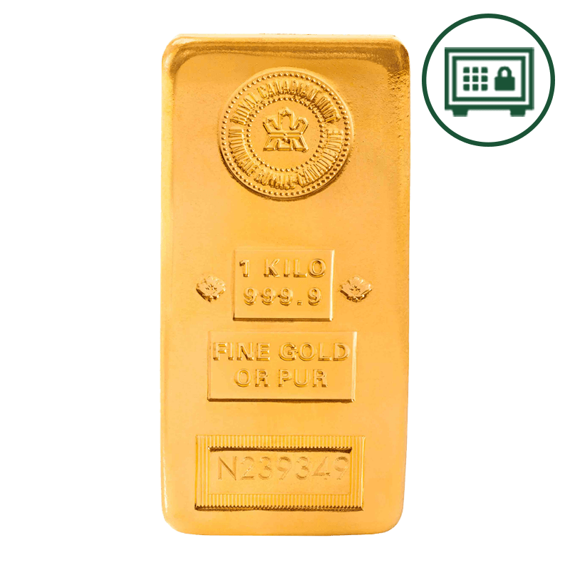 Buy 1 kg Royal Canadian Mint Gold Bar - Secure Storage, Price in Canada