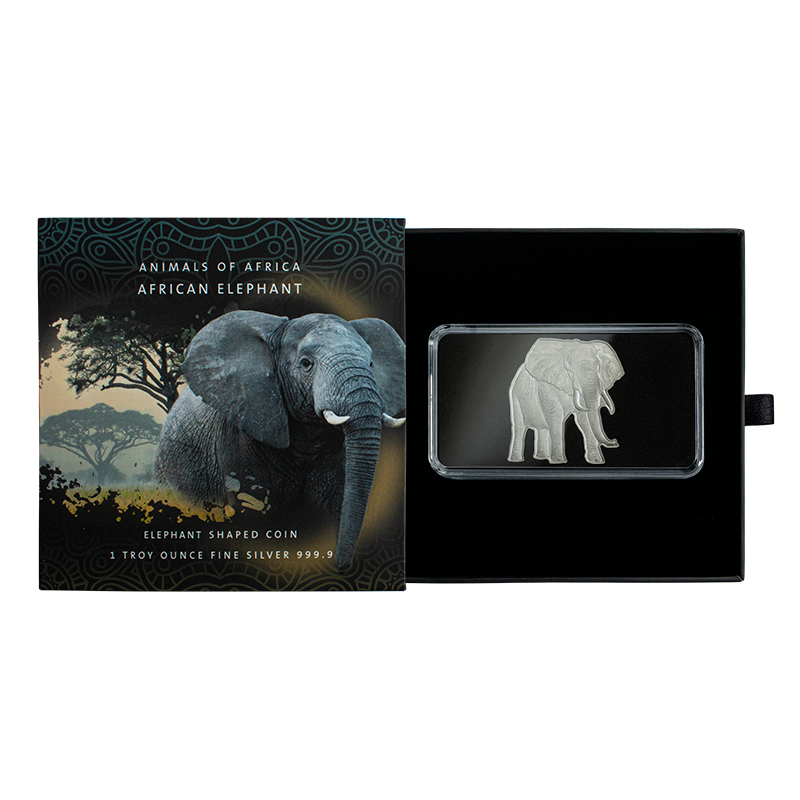 1 oz African Elephant Silver Coin- Animals of Africa (2021) 3
