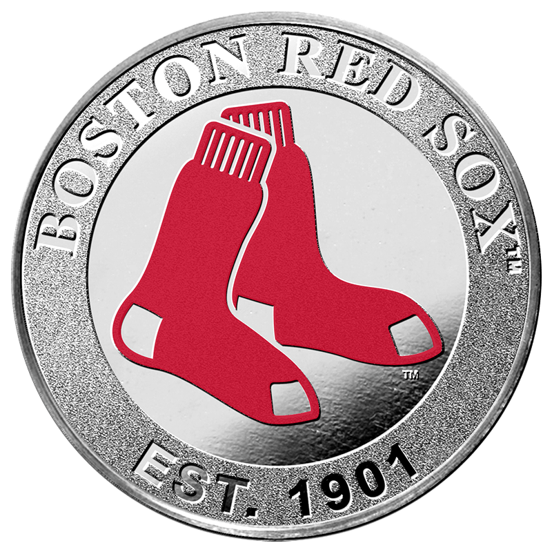 1 oz Boston Red Sox Silver Colorized Round