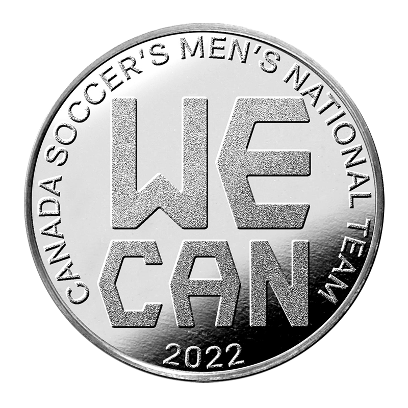 1 oz Canada Soccer Men's National Team Silver Coin 2