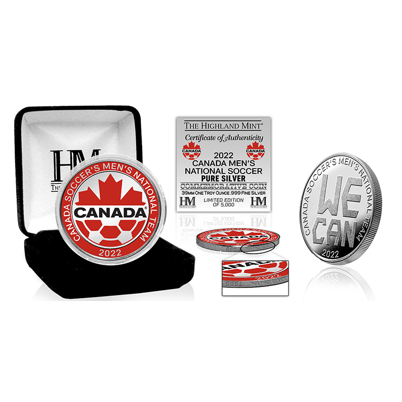 1 oz Canada Soccer Men's National Team Silver Coin 3