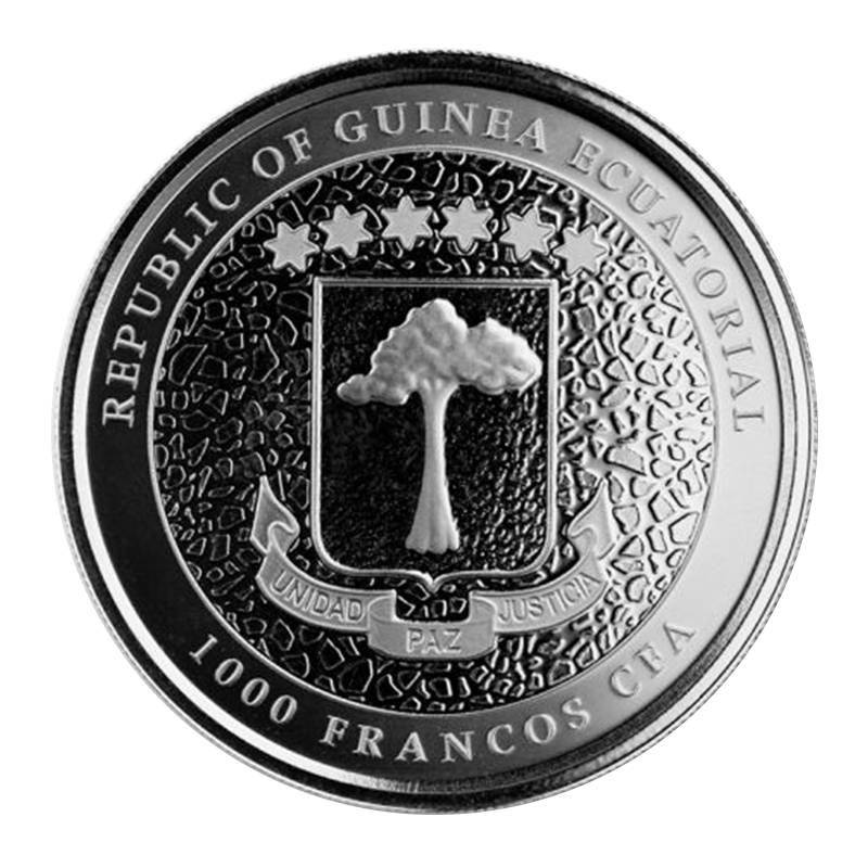 1 oz Equatorial Silver Guinea Giraffe Coin (2021) 2