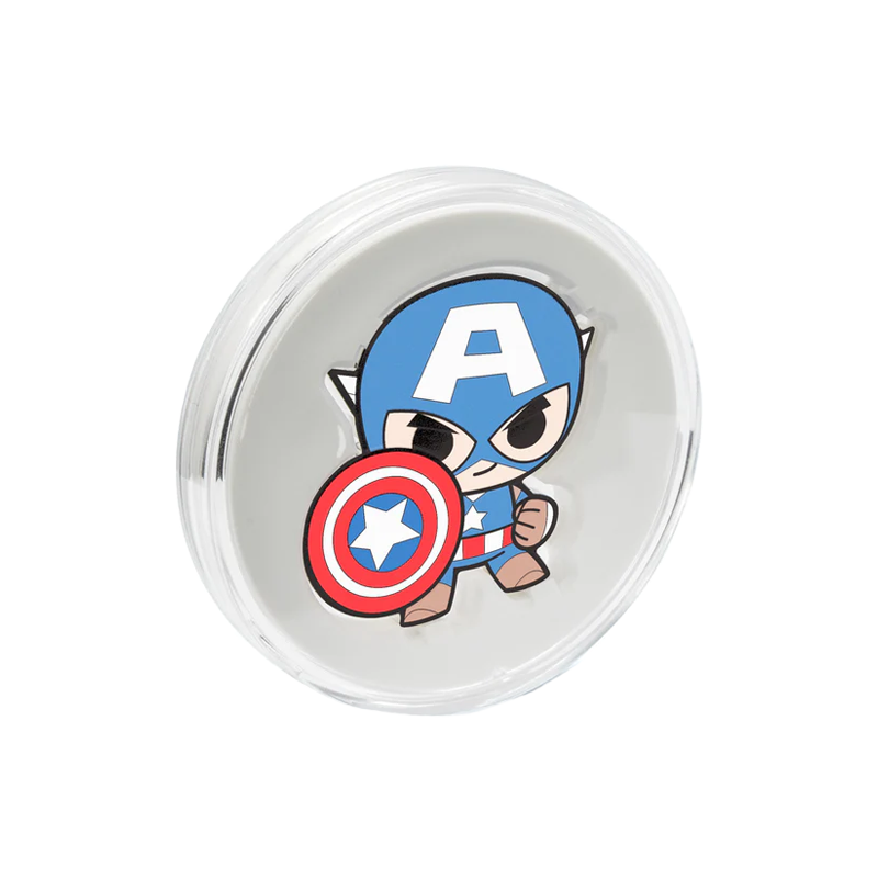 1 oz Marvel Mini-Hero Captain America Coin (2021) 3
