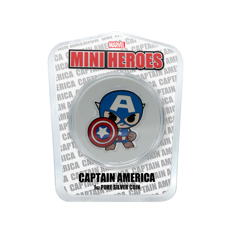 1 oz Marvel Mini-Hero Captain America Coin (2021) 5