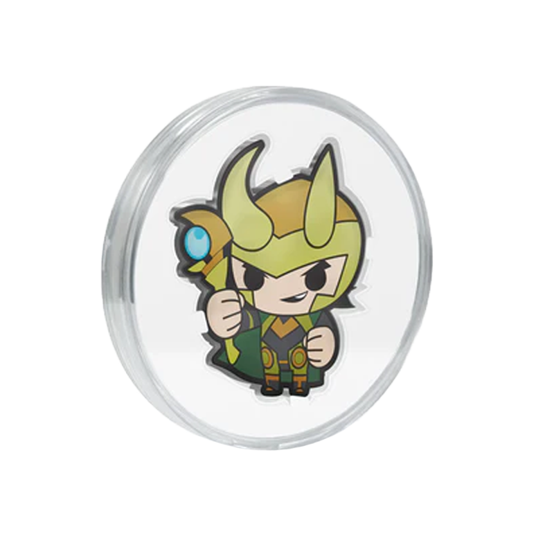 1 oz Marvel Mini-Hero Loki Coin (2021) 3
