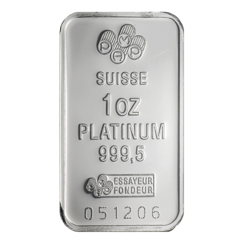 1 oz Platinum Bar- PAMP Suisse Lady Fortuna (w/ Assay) 2
