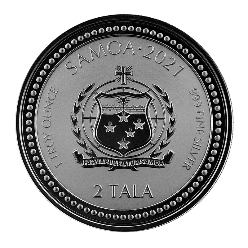 1 oz Samoa Seahorse Silver Coin (2021) 2