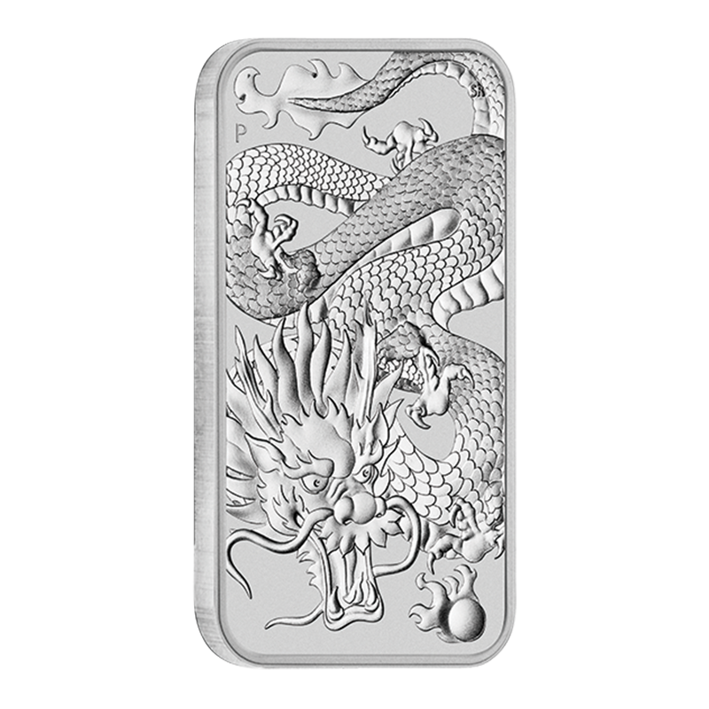 1 oz Silver Dragon Rectangular Coin (2022) 3