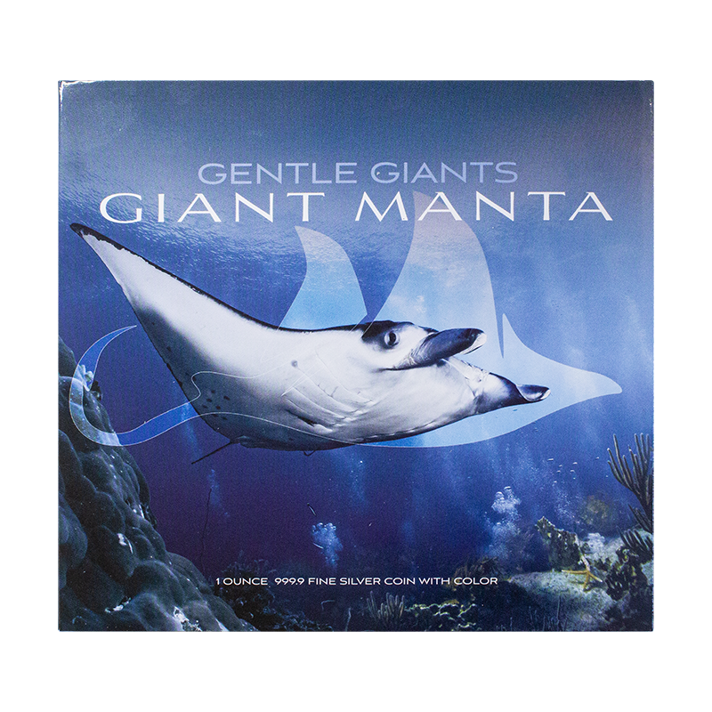 1 oz Silver Giant Manta Coin - Gentle Giants 4
