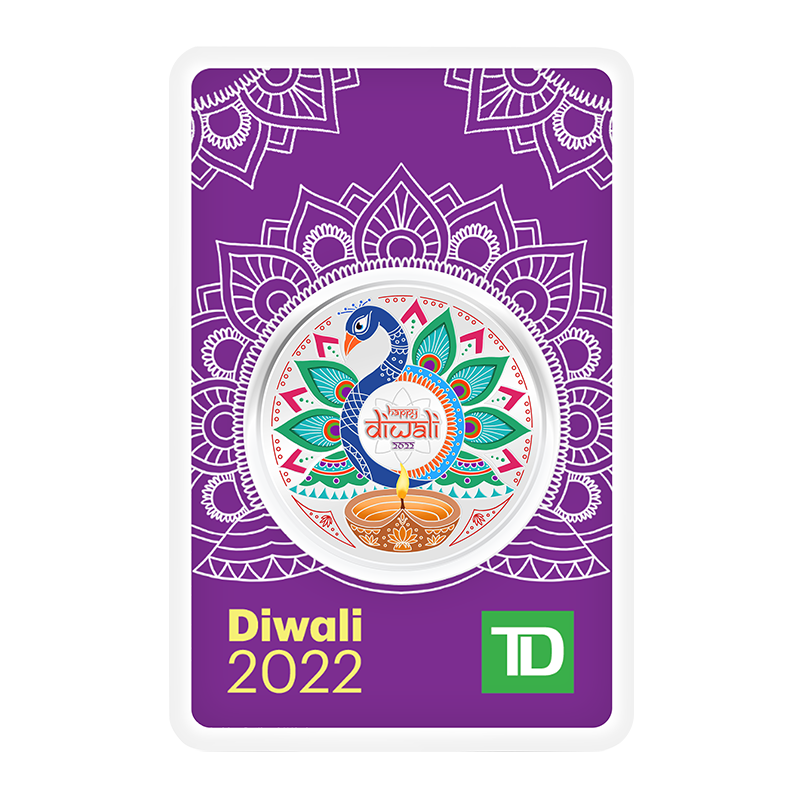 1 oz. TD Diwali Silver Round (2022) 3
