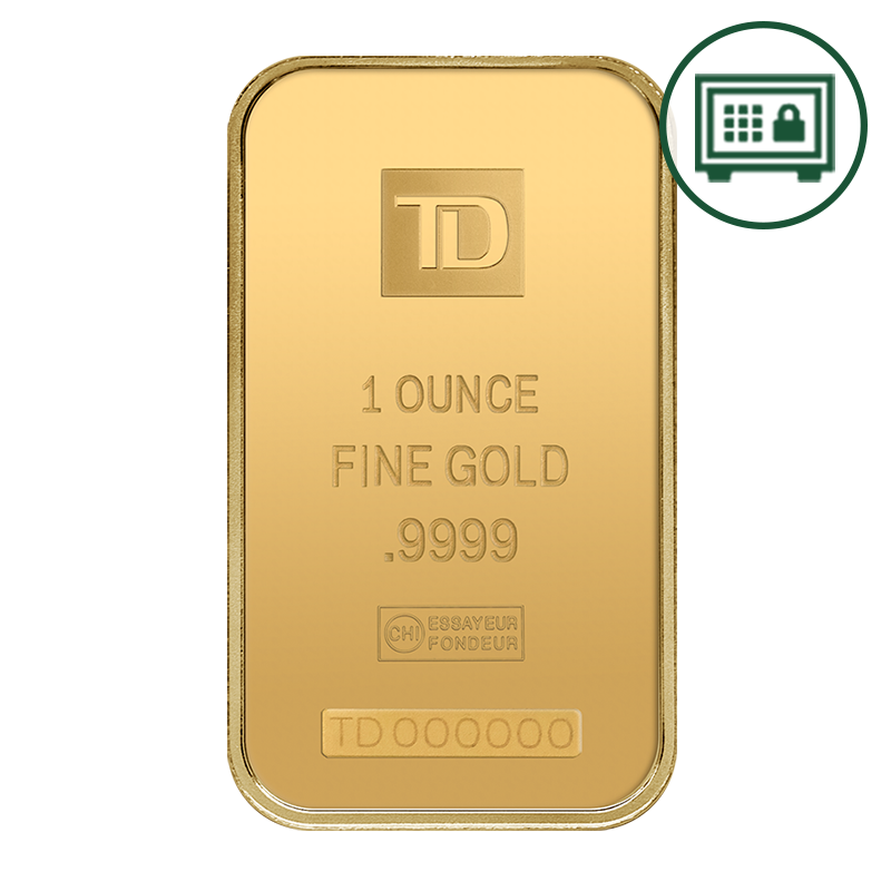 1 oz. TD Gold Bar - Secure Storage 1