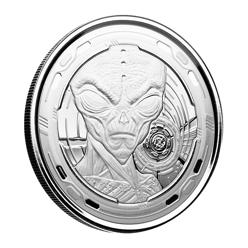 1 oz The Ghana Alien Silver Coin (2022) 3
