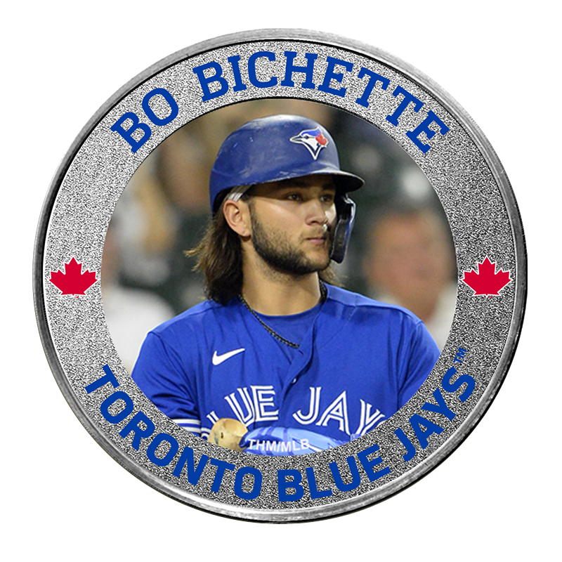 Rond d’argent coloré de 1 oz des Blue Jays de Toronto – Bo Bichette 1