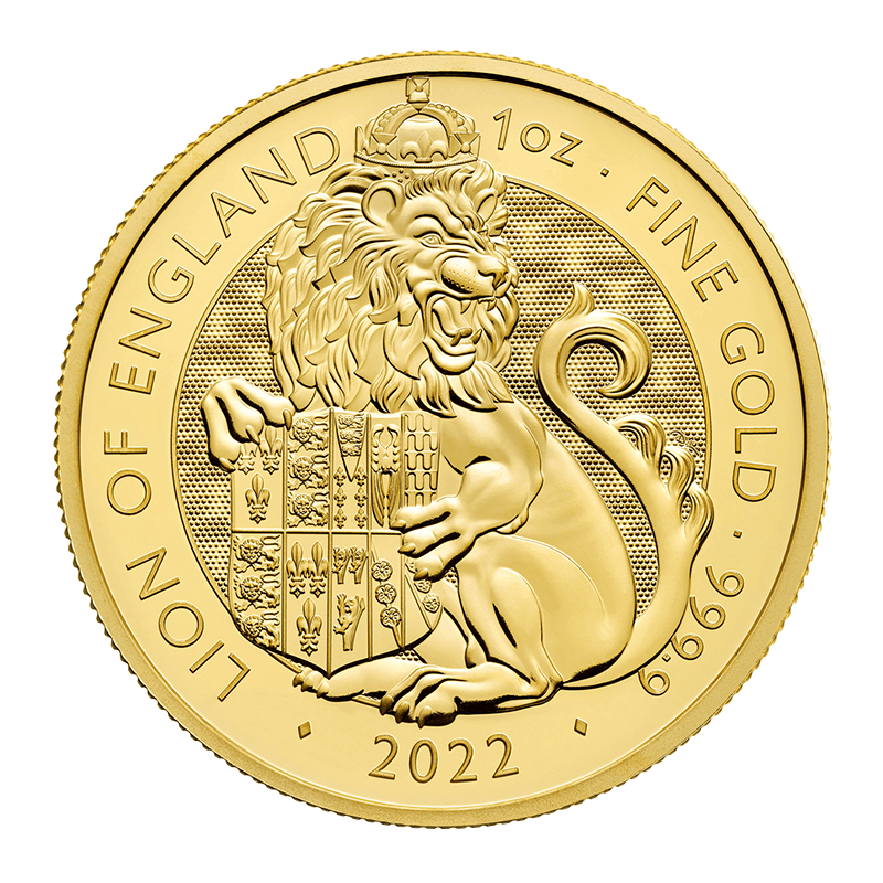 Pièce en or de 1 oz, lion d’Angleterre : Le bestiaire des Tudors 1