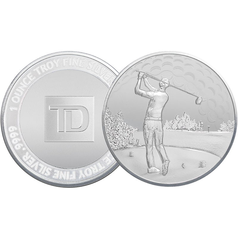 1oz. TD Silver Golfer's Round 3