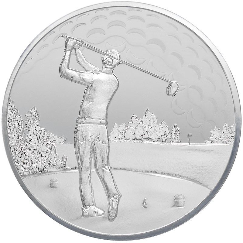 1oz. TD Silver Golfer's Round 1