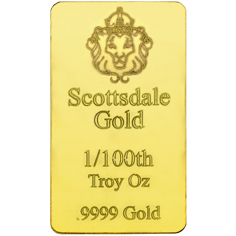 1/100 oz Scottsdale Gold Bar 1