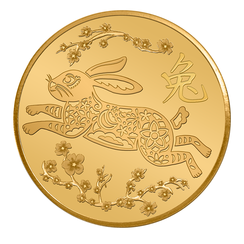1/10 oz. TD Year of the Reliable Rabbit Gold Round 1