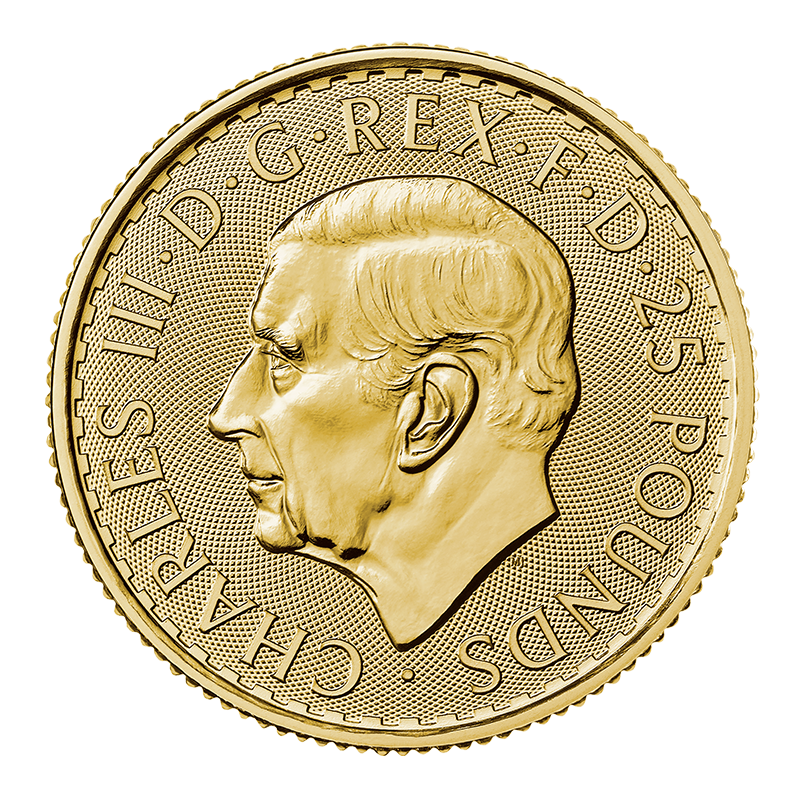 1/4 oz. Gold Britannia King Charles Effigy Coin (2023) 1