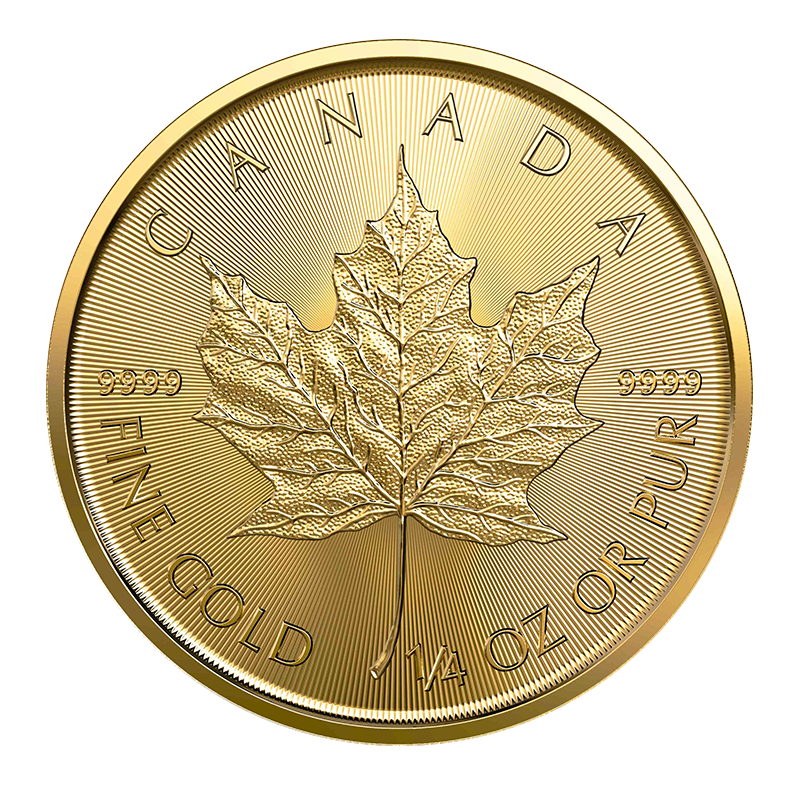 1/4 oz Gold Maple Leaf Coin (2021) | TD Precious Metals