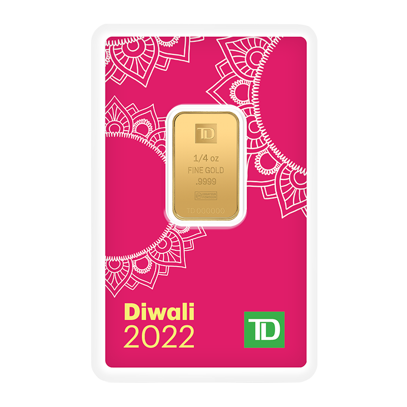1/4 oz TD Diwali Gold Bar (2022) 4