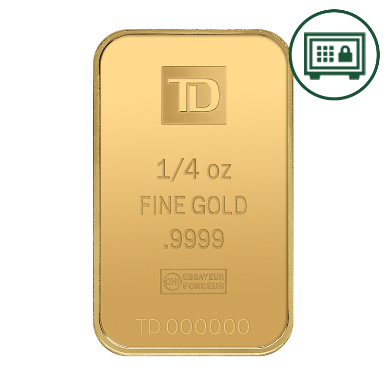 1/4 oz TD Gold Bar - Secure Storage 1