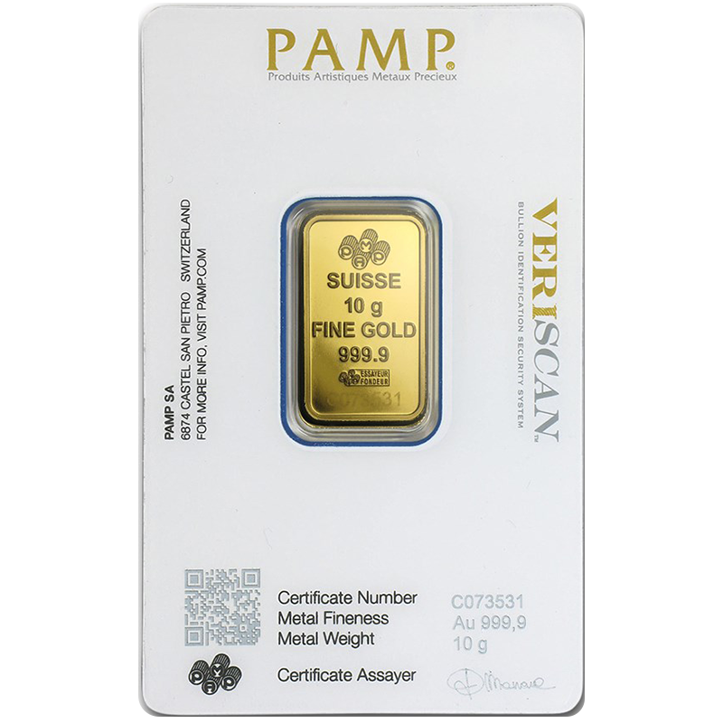 10 gram Gold Bar PAMP Suisse Lady Fortuna (w/Assay) 4