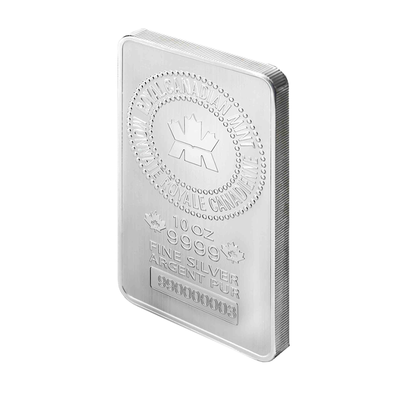 10 oz. Royal Canadian Mint Silver Bar - Secure Storage 4