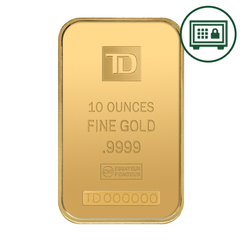 10 oz TD Gold Bar - Secure Storage 1