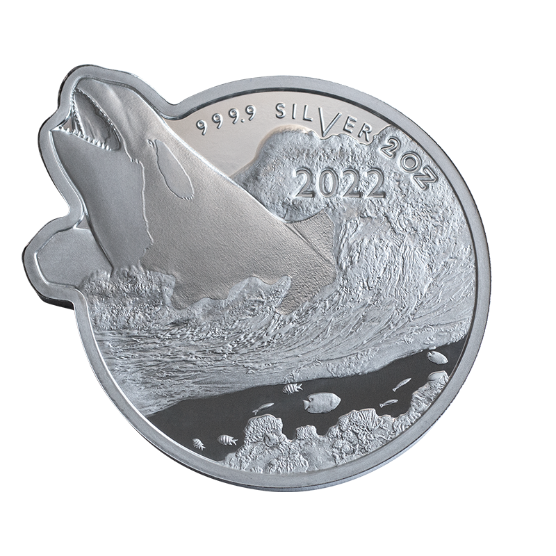 2 oz Silver Ocean Predators Killer Whale Coin (2022) 1