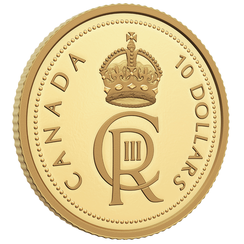 2023 $10 Pure Gold - His Majesty King Charles III's Royal Cypher 2