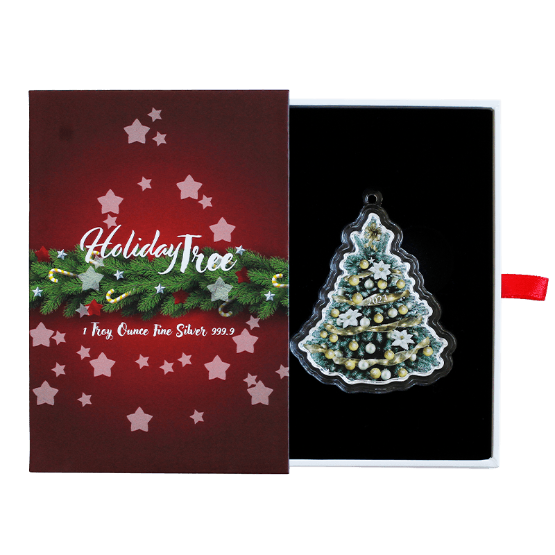 Buy 1 Oz Holiday Tree Silver Coin (2023) 