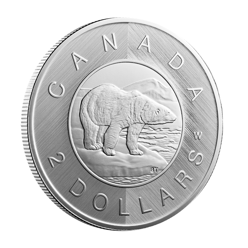 2023 $2 Fine Silver Coin Tribute: W Mint Mark - Polar Bear 3