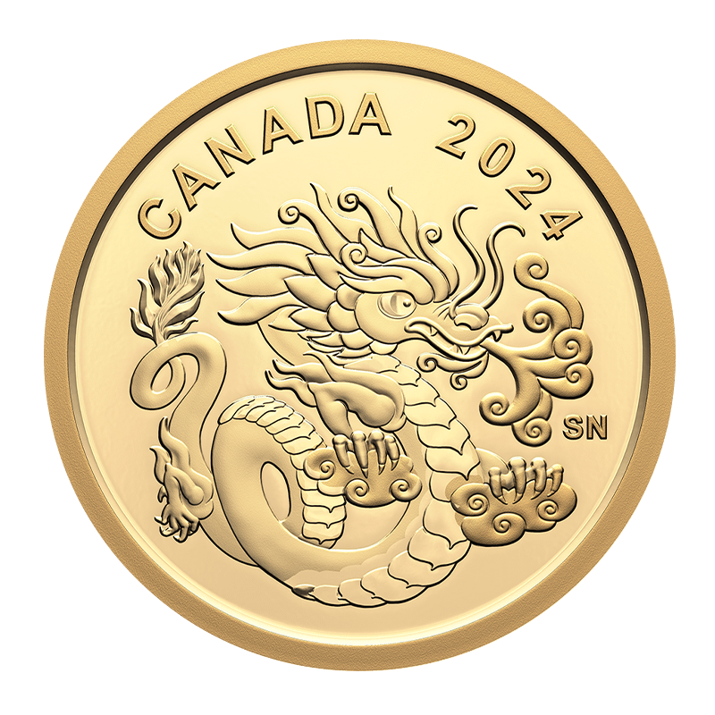 Buy 2024 $8 Pure Gold Coin - Spirit Dragon, Price in Canada