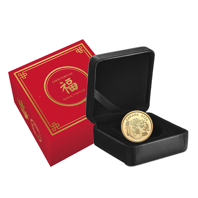 2024 $8 Pure Gold Coin - Spirit Dragon 4