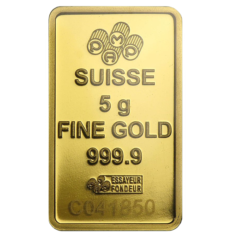 5 gram Gold Bar- PAMP Suisse Lady Fortuna (w/ Assay) 1