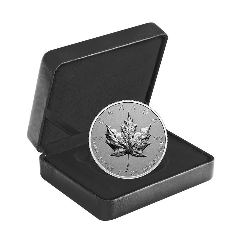 5 oz. Fine Silver Coin - Ultra-High Relief Silver Maple Leaf 3