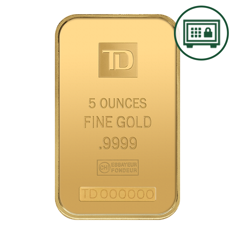 5 oz TD Gold Bar - Secure Storage 1