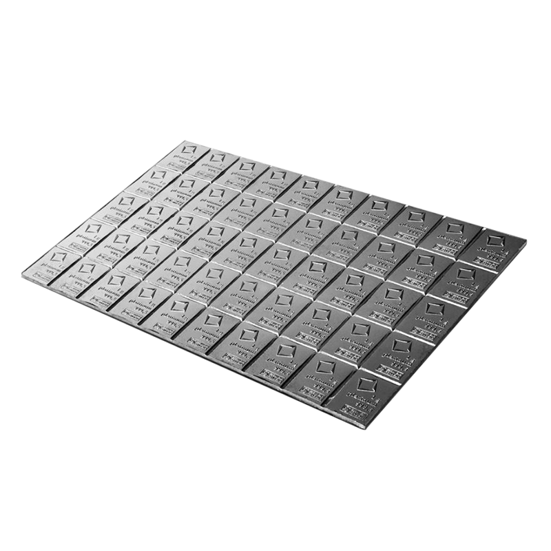 50 gram Platinum Valcambi CombiBar (50 x 1 g) 3