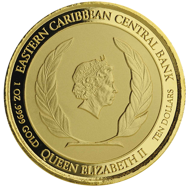 EC8 St.Kitts & Nevis 1 oz Gold Coin (2020) 2
