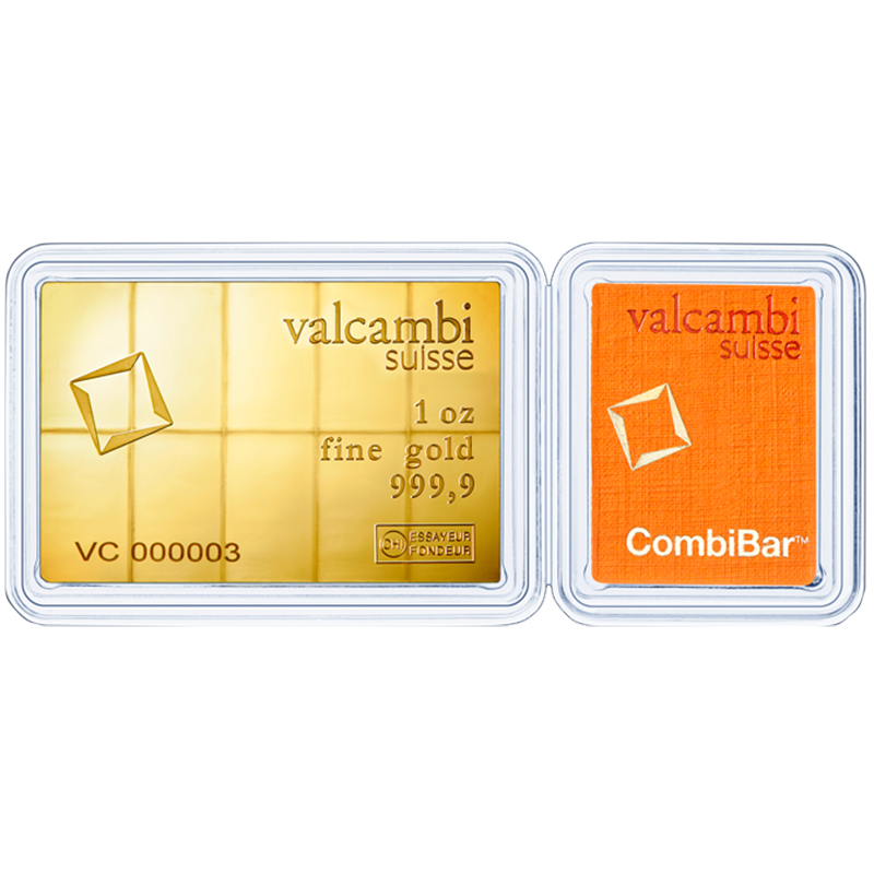 1 oz Gold Valcambi CombiBar 1