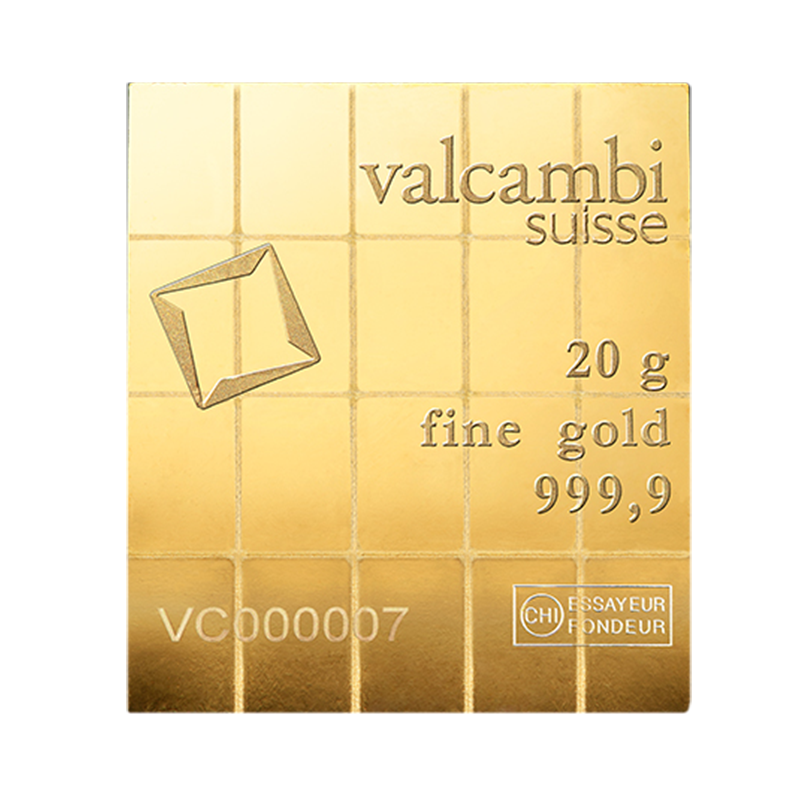 20 gram Gold Valcambi CombiBar 3